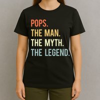 Pops The Man The Myth The Legend Retro Vintage T-Shirt