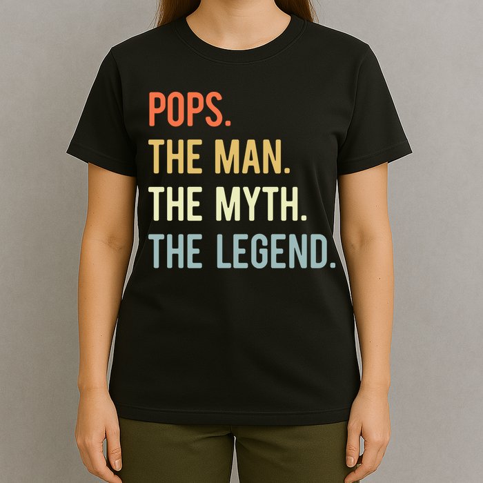 Pops The Man The Myth The Legend Retro Vintage T-Shirt