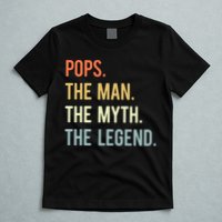 Pops The Man The Myth The Legend Retro Vintage T-Shirt