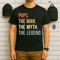 Pops The Man The Myth The Legend Retro Vintage T-Shirt