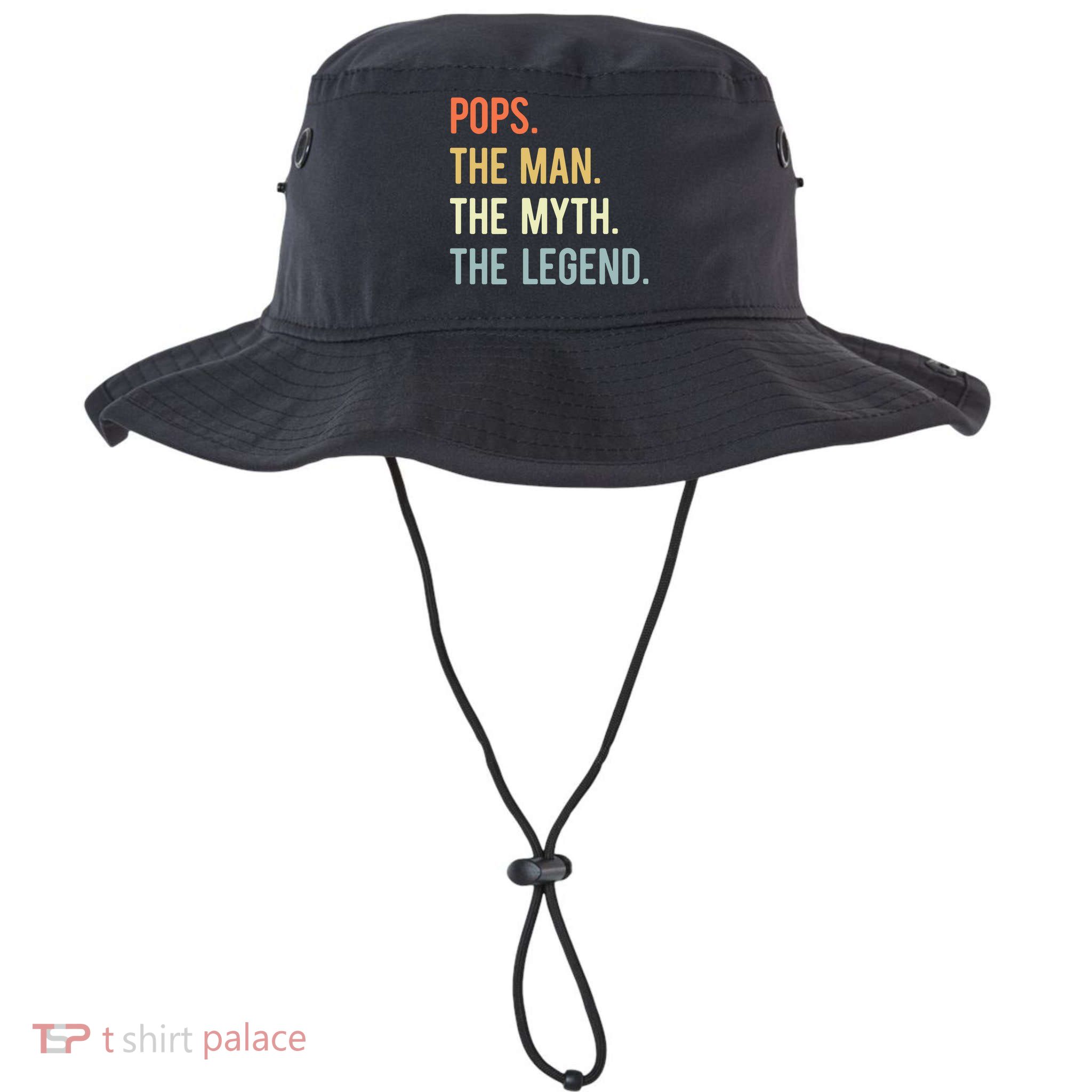 Pops The Man The Myth The Legend Retro Vintage Bucket Hat