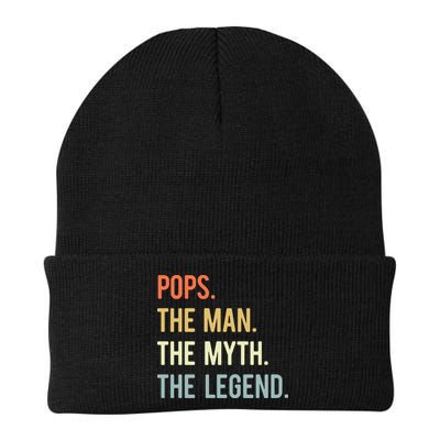 Pops The Man The Myth The Legend Retro Vintage Beanie