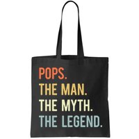 Pops The Man The Myth The Legend Retro Vintage Bag