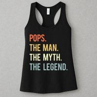 Pops The Man The Myth The Legend Retro Vintage Womens Tank Top