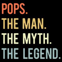 Pops The Man The Myth The Legend Retro Vintage Toddler Hoodie