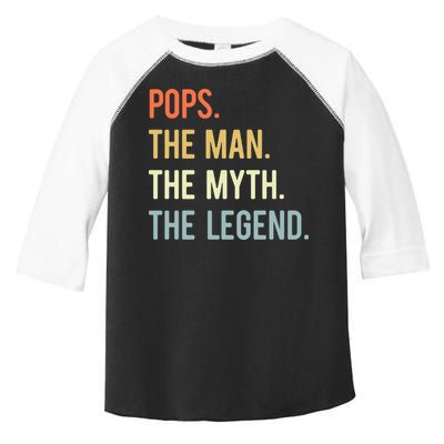 Pops The Man The Myth The Legend Retro Vintage Toddler Fine Jersey T-Shirt