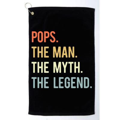 Pops The Man The Myth The Legend Retro Vintage Golf Towel