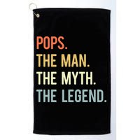 Pops The Man The Myth The Legend Retro Vintage Golf Towel