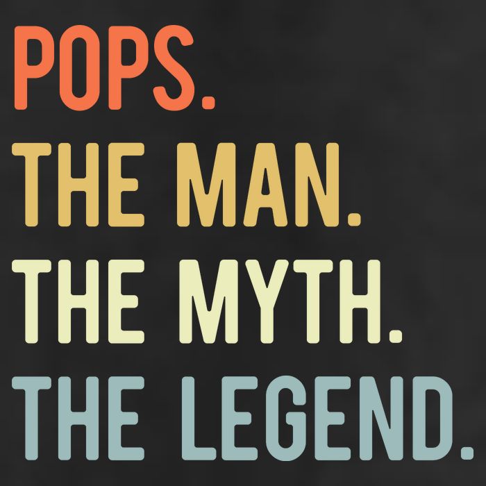 Pops The Man The Myth The Legend Retro Vintage Golf Towel
