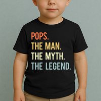 Pops The Man The Myth The Legend Retro Vintage Toddler T-Shirt