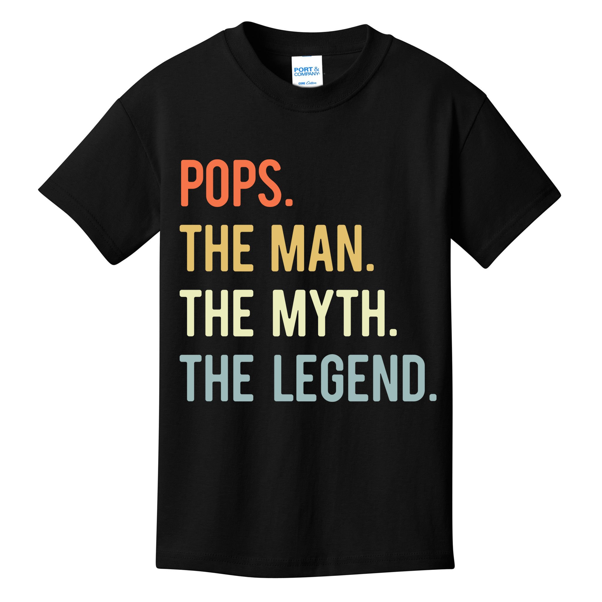 Pops The Man The Myth The Legend Retro Vintage Kids T-Shirt