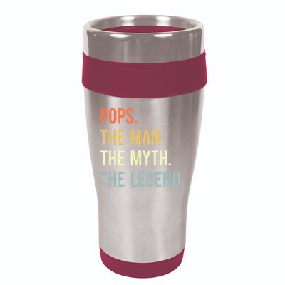 Pops The Man The Myth The Legend Retro Vintage 16oz Travel Tumbler