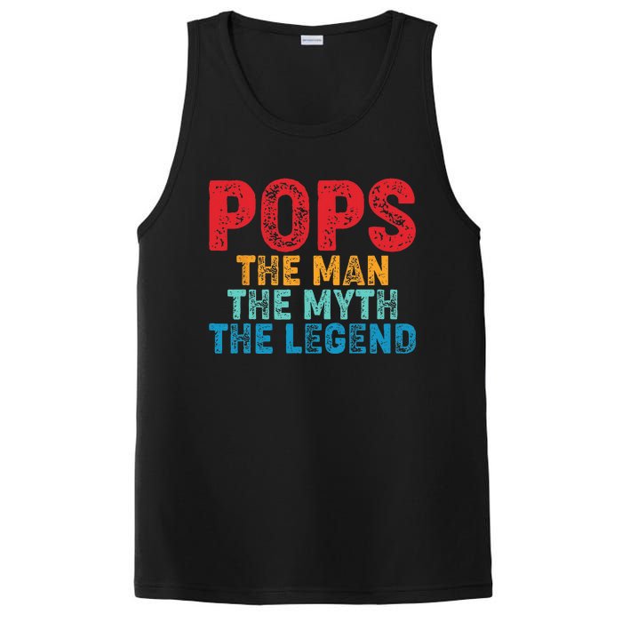 Pops The Man The Myth The Legend Fathers Day Grandpa PosiCharge Competitor Tank