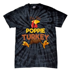 Poppie Turkey Matching Family Group Thanksgiving Gifts  Tie-Dye T-Shirt