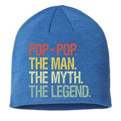 PopPop The Man The Myth The Legend Fathers Gift  Sustainable Beanie