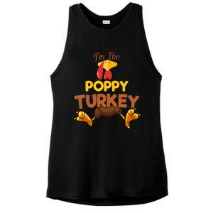 Poppy Turkey Matching Family Group Thanksgiving Gifts  Ladies PosiCharge Tri-Blend Wicking Tank