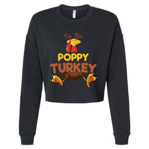 Poppy Turkey Matching Family Group Thanksgiving Gifts  Cropped Pullover Crew