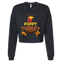 Poppy Turkey Matching Family Group Thanksgiving Gifts  Cropped Pullover Crew