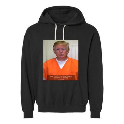 President Trump Mug Shot Garment-Dyed Fleece Hoodie