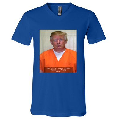 President Trump Mug Shot V-Neck T-Shirt