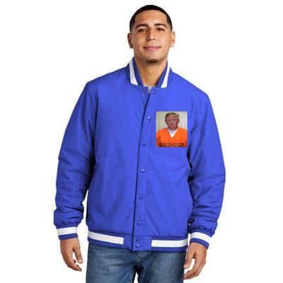 President Trump Mug Shot Insulated Varsity Jacket