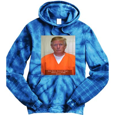 President Trump Mug Shot Tie Dye Hoodie