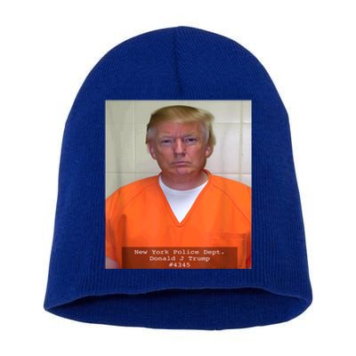 President Trump Mug Shot Short Acrylic Beanie