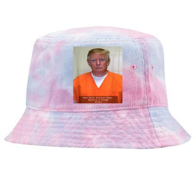 President Trump Mug Shot Tie-Dyed Bucket Hat