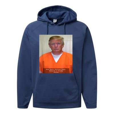 President Trump Mug Shot Performance Fleece Hoodie