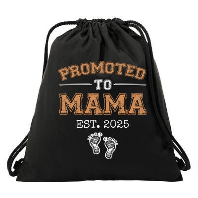 Promoted To Mama Est 2025 Mom To Be Gifts First Time Mama  Drawstring Bag