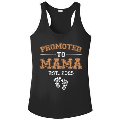 Promoted To Mama Est 2025 Mom To Be Gifts First Time Mama  Ladies PosiCharge Competitor Racerback Tank