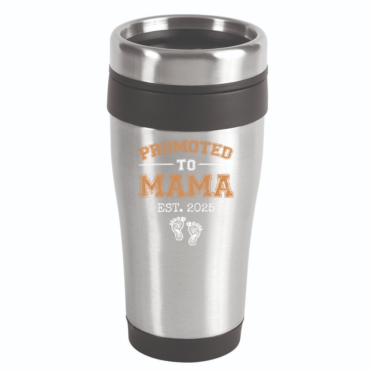 Promoted To Mama Est 2025 Mom To Be Gifts First Time Mama  16oz Travel Tumbler