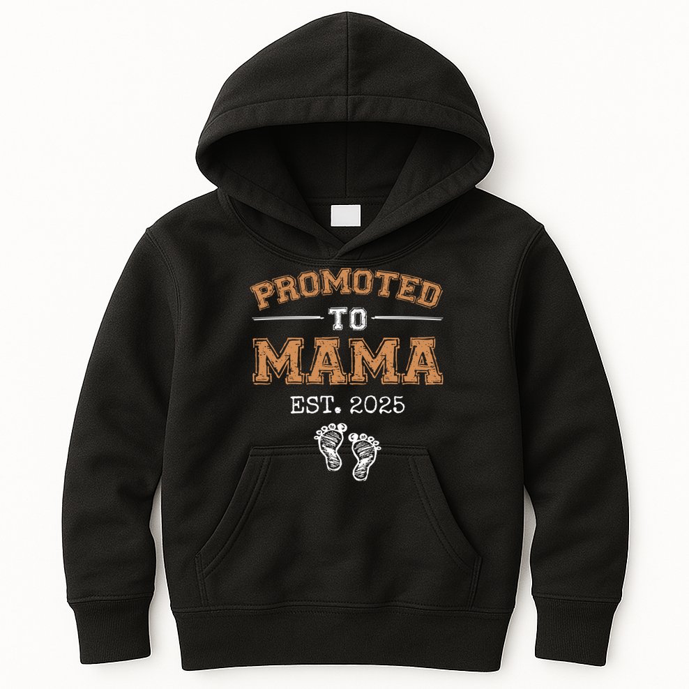 Promoted To Mama Est 2025 Mom To Be Gifts First Time Mama  Kids Hoodie