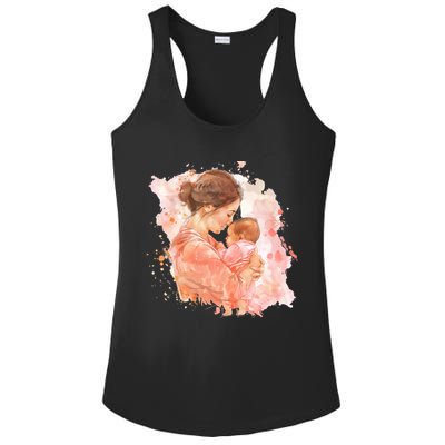 Promoted To Meemaw Est 2025 Soon To Be Mom Mother's Day Ladies PosiCharge Competitor Racerback Tank