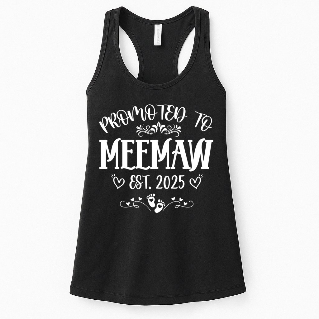 Promoted To Meemaw Est 2025 Soon To Be Mom Mother's Day Womens Tank Top