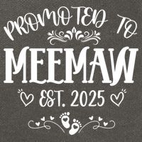 Promoted To Meemaw Est 2025 Soon To Be Mom Mother's Day Cotton Canvas Backpack