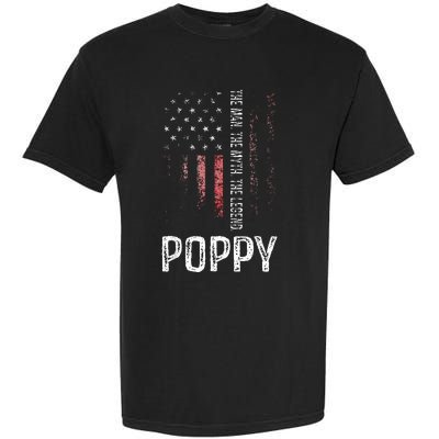 Poppy The Man The Myth The Legend Grandpa Gift Garment-Dyed Heavyweight T-Shirt