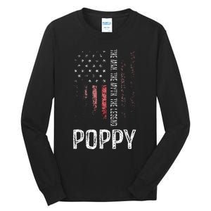 Poppy The Man The Myth The Legend Grandpa Gift Tall Long Sleeve T-Shirt