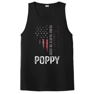 Poppy The Man The Myth The Legend Grandpa Gift PosiCharge Competitor Tank