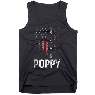 Poppy The Man The Myth The Legend Grandpa Gift Tank Top