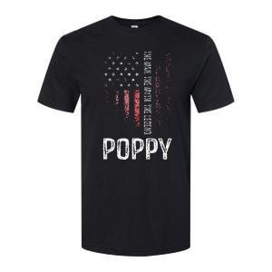 Poppy The Man The Myth The Legend Grandpa Gift Softstyle CVC T-Shirt