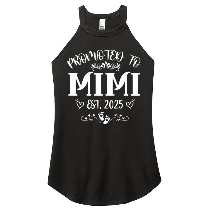 Promoted To Mimi Est 2025 Soon To Be Mom Mother's Day  Women's Perfect Tri Rocker Tank