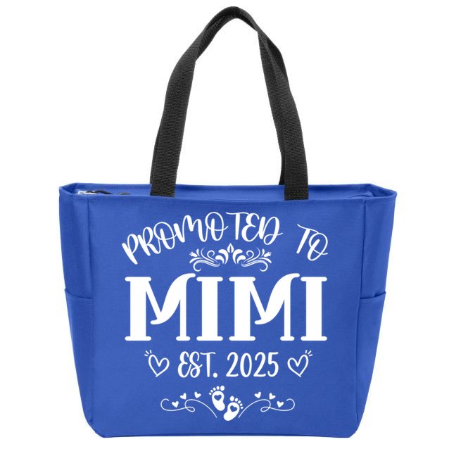 Promoted To Mimi Est 2025 Soon To Be Mom Mother's Day  Zip Tote Bag