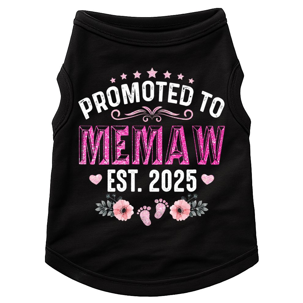 Promoted To Meemaw Est 2025 Soon To Be Mom Mother's Day Doggie Tank