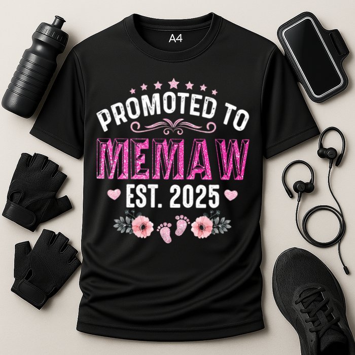 Promoted To Meemaw Est 2025 Soon To Be Mom Mother's Day Cooling Performance Crew T-Shirt