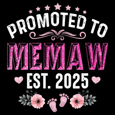 Promoted To Meemaw Est 2025 Soon To Be Mom Mother's Day T-Shirt