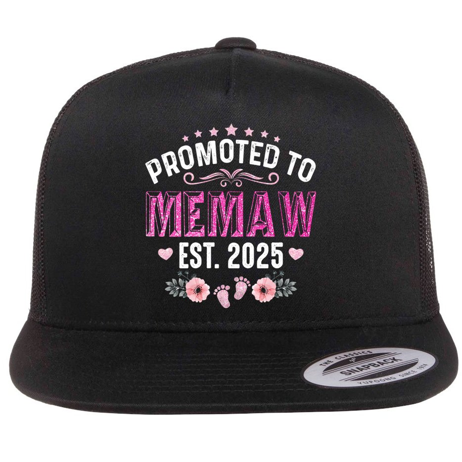 Promoted To Meemaw Est 2025 Soon To Be Mom Mother's Day Flat Bill Trucker Hat
