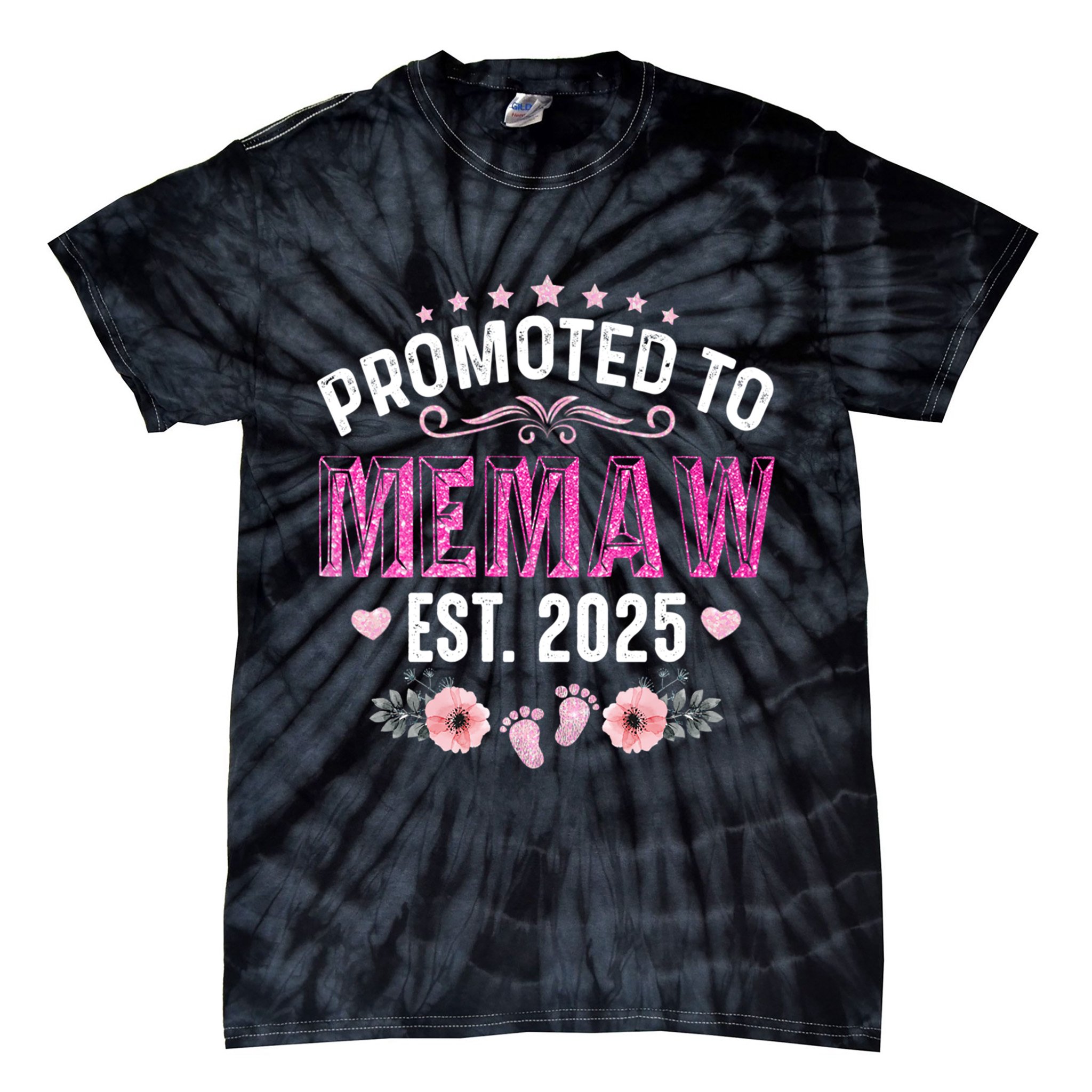 Promoted To Meemaw Est 2025 Soon To Be Mom Mother's Day Tie-Dye T-Shirt