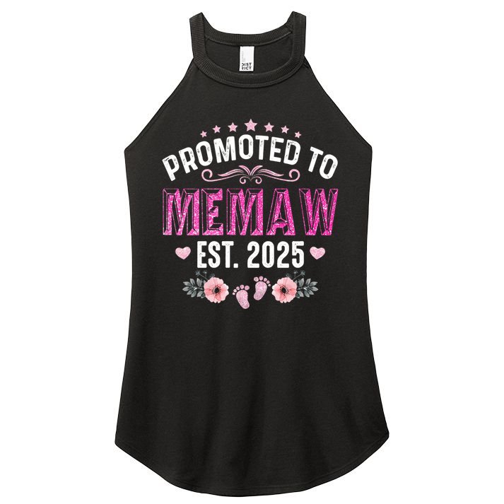 Promoted To Meemaw Est 2025 Soon To Be Mom Mother's Day Women's Perfect Tri Rocker Tank