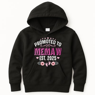 Promoted To Meemaw Est 2025 Soon To Be Mom Mother's Day Kids Hoodie